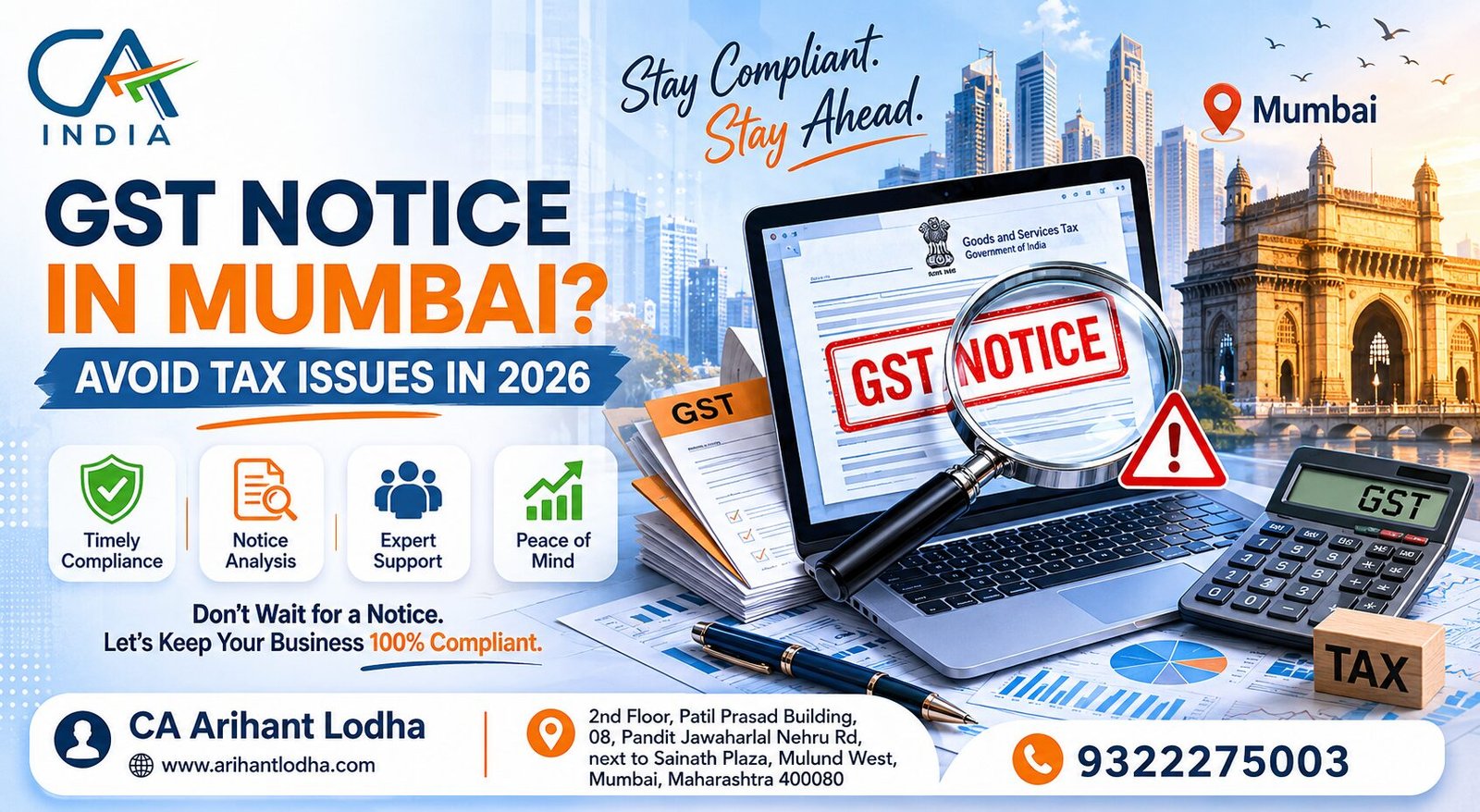 GST Notice in Mumbai? Avoid Tax Issues in 2026